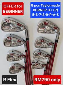 8 pcs Taylormade BURNER HT (5-S) R Flex
