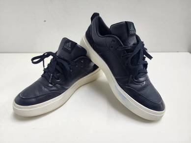 [8UK] Leather Adidas Court 3.0 Black Sneakers