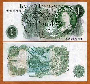 Great Britain 1 Pound 1970 Pick P-374g unc