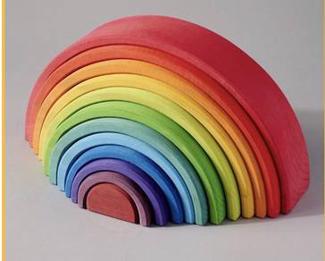 Colorful Nature Wooden Rainbow Stacking Montessori