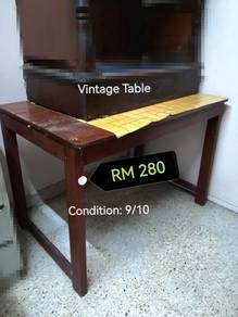 Vintage Solid Wood Worktable – Possibly Teak