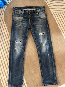 seluar jeans uniqlo distressed