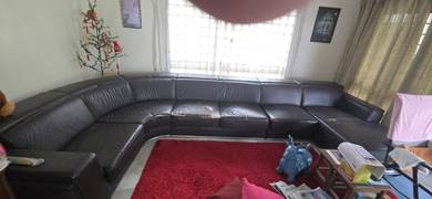 Corner Sofa Half Leather