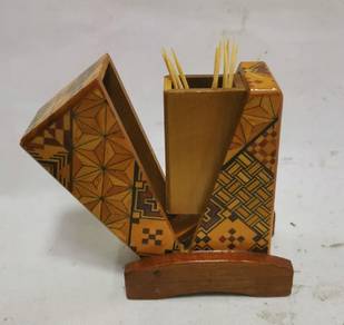 Japanese Wooden Toothpick-case Puzzle from Japan