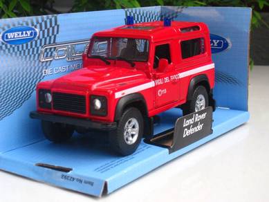Welly (11cm) Land Rover Defender VIGILI DEL FUOCO