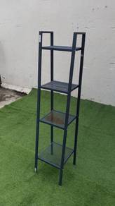 YE56AJ Rak Besi 4Tier IKEA LERBERG Metal Shelf