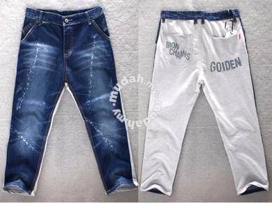 [30.11]Stylish 3/4 SlimFit Denim Track Jeans Pants