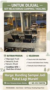 Meja Kerusi Camping/Healing