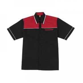Baju Korporat Kemeja Oren Sport F1 3802 Black/Red