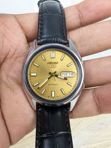 Seiko 5 SNXS81 Sunburst Golden Dial Automatic