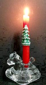 Vintage Glass Rocking Horse Candle Holder (1970s)
