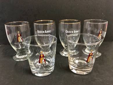 Queen Anne Scotch Whisky Glasses - Assorted