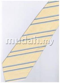 EY4 Yellow Blue Black White Strip Formal Neck Tie