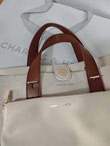 Shania Canvas Tote Bag - Chocolate (size L)