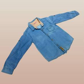 Premium Blue Denim Long Sleeve 3-4 Y.o. Unisex