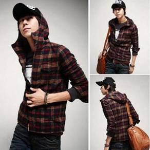 RED SHiRT HOODIE KEMEJA LENGAN PANJANG MERAH HOODY