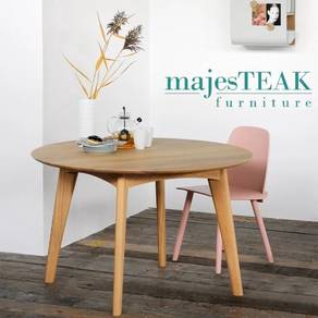 Round Teak Dining Table -Soft Edge