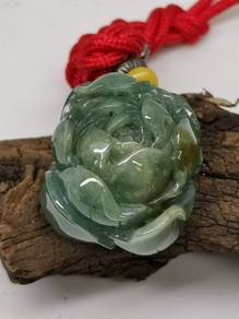 Ice Green Burma Jadeite Jade Pendant