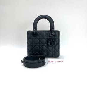 Preloved Dior Black Ultramatte Small Lady Dior