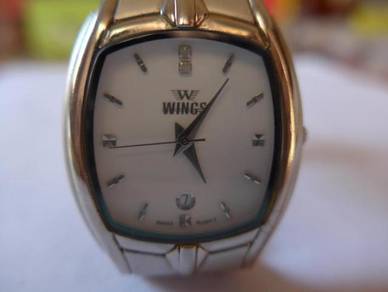 Wings Quartz White Rectangular Watch