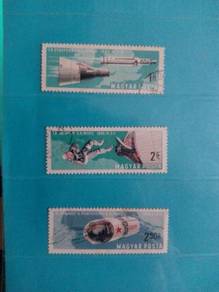 Set of 3 1965 Hungary stamps Space Crafts