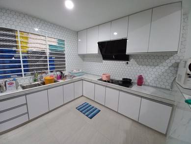 Kitchen cabinet wardrobe melamine quartzstone top