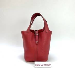Preloved Hermes Picotin 18 Rouge Casaque PHW