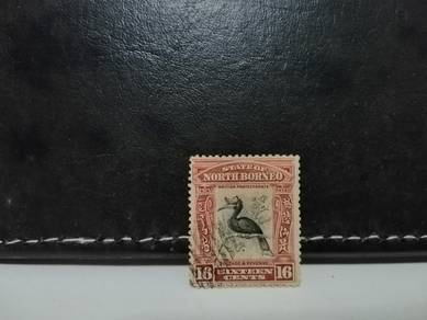 1909 North Borneo Stamp Hornbill