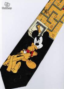 Mickey Mouse Pluto Disney Think PAC-MAN Y Neck Tie