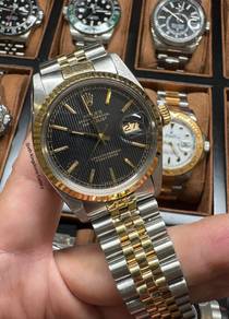 Rolex Datejust 36 Two-Tone Black Tapestry Dial