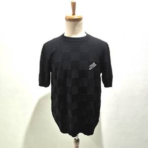 Louis Vuitton Black Damier Wool Knit Sweater