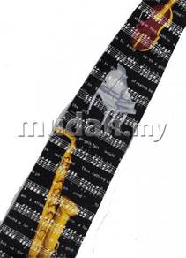 Saxophone Piano Violin Musical Instrument Neck Tie
