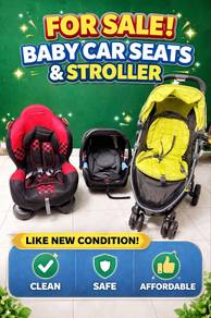Baby Stroller l+Car Seat Set (3 Items)– Murah!