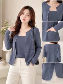 2-in-1 Layered Fashion Top & Vest Set
