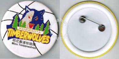 NBA Basketball Minnesota Timberwolves Button Badge