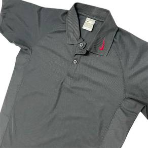 Nike Golf Polo Black Red Swoosh Premium Sportwear 