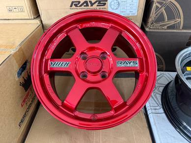 Te37 red 15inch 7j —Rim baru—