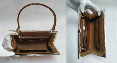 Vintage Genuine crocodile skin Clutch handbag