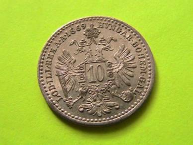 10 Kreuzer 1869 Austria [Kod : A3060]