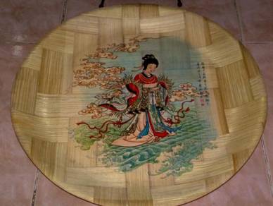 Dulang vintage oriental bamboo decor plate 2