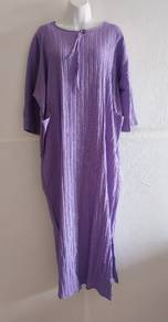 Purple Pleated Dress  Jubah light bright purple