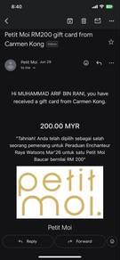VOUCHER BOUTIQUE PETIT MOI ONLINE rm200