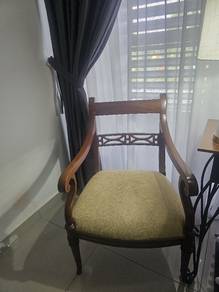 upholstery  Teak Wood Classic Armrest  Chair