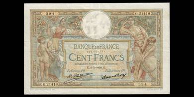 France 100 Francs 1928 - Pick 78b vfine 394