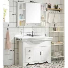 100cm WHITE Toilet Cabinet with Mounted Mirror