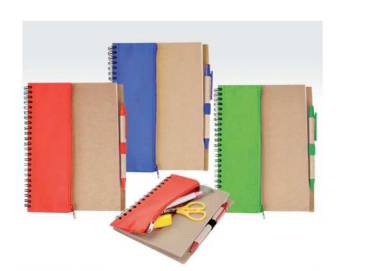 Eco notebook with pencil case ENB 3840