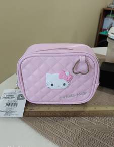 Hello Kitty Pink Quilted Zipper Pouch 