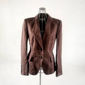 Zara Basic Linen Professional Two-Button Blazer