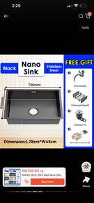 NANO Sink Singki Dapur Kitchen Sink 78cm x 45cm