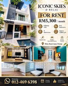 3.5-storey Terraced House For Rent in Relau,PNG